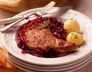 Pork Chops with Red Cabbage