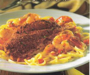 Seared Snapper Over Shellfish Pasta
