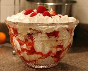Strawberry Angel Food Trifle