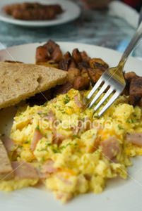 Ham and Cheese Scrambled Eggs