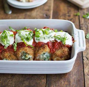 Baked Mozzarella Chicken Rolls