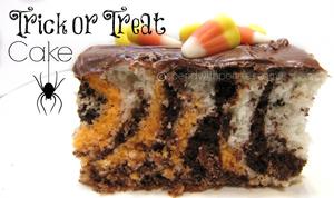 Trick or Treat Poke Cake