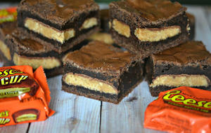 Brownies Stuffed with Reeses Peanut Butter Cups