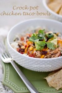 Crockpot CHicken Taco Bowls